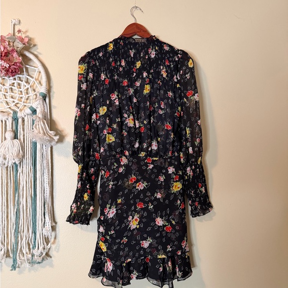 Veronica Beard Armenia Silk Floral Dress Size 0 - Picture 4 of 6